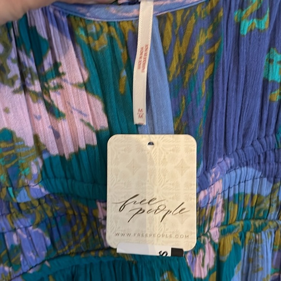 Free People Vernon Mini Dress in River Combo - Picture 11 of 11